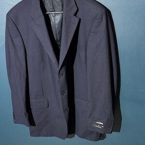 Jones New York Navy Pinstripe Blazer